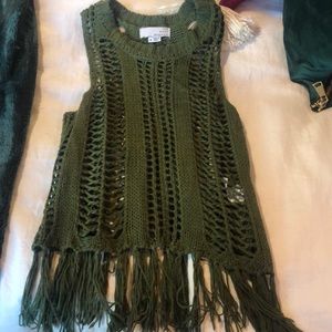 Olive Knit Top